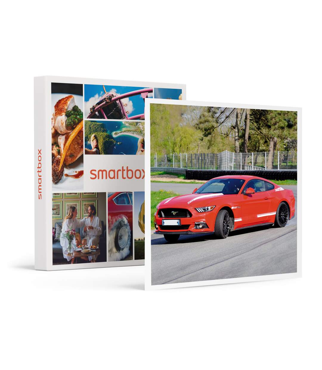 6 tours au volant d'une Ford Mustang et 2 tours de baptême à bord d'une berline Hommell à Lohéac - SMARTBOX - Coffret Cadeau Sport & Aventure