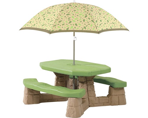 Kinderpicknicktafel Step2, kunststof, 183x109x104 cm, groenbruin
