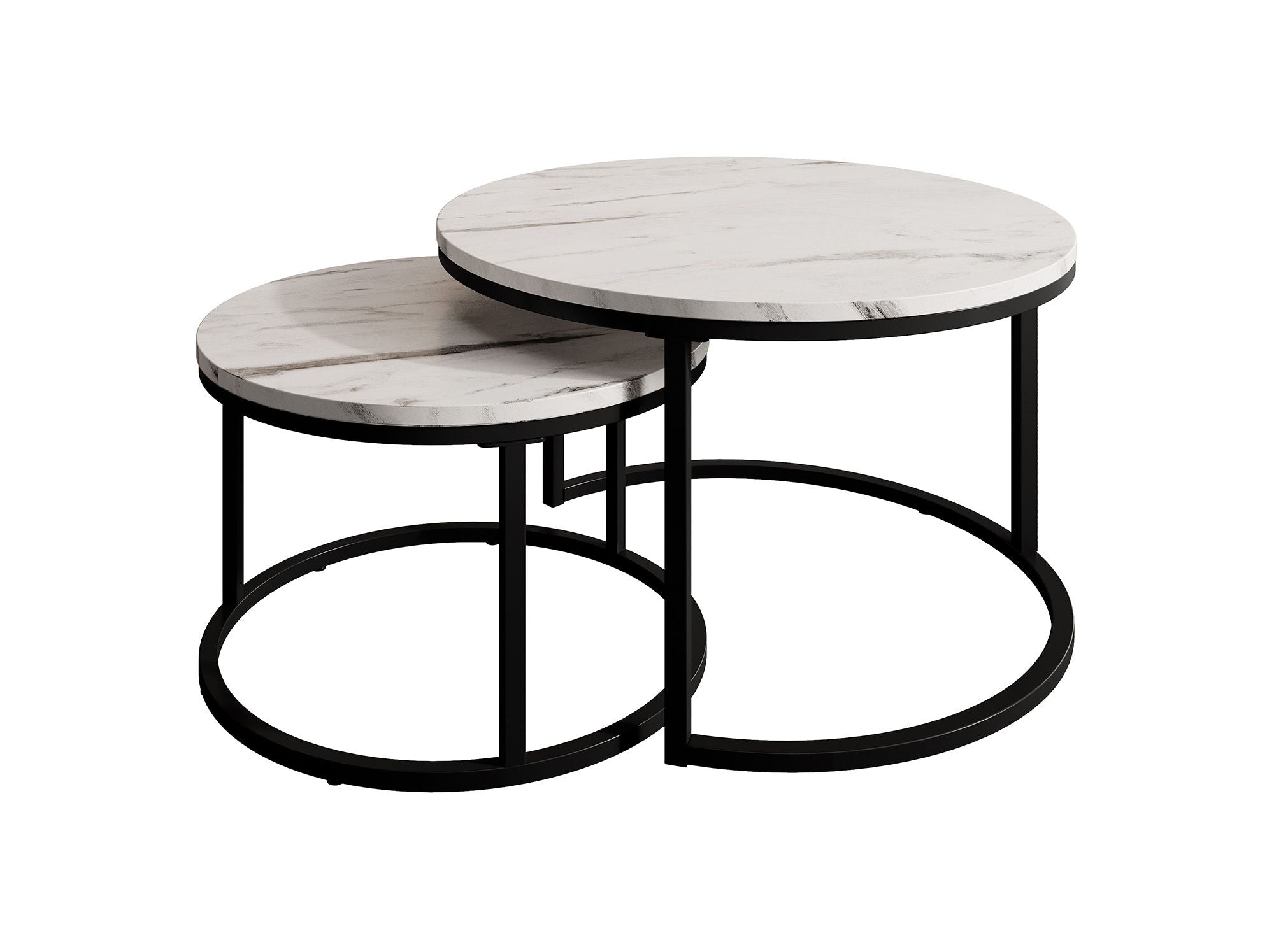 Rica - Salontafel set van 2 - Wit marmerlook
