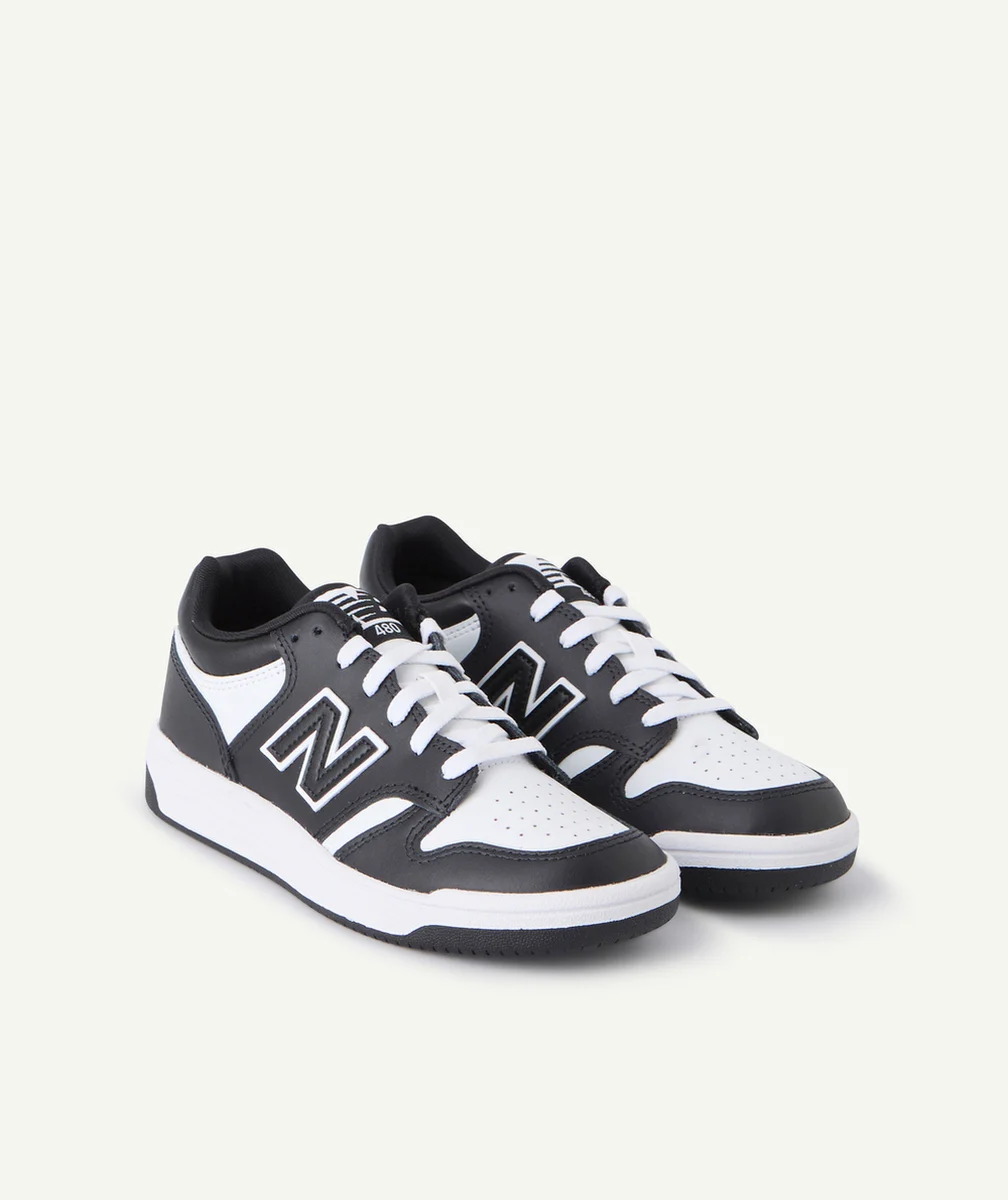 NEW BALANCEBASKETS À LACETS 480 ENFANT NOIR ET BLANC