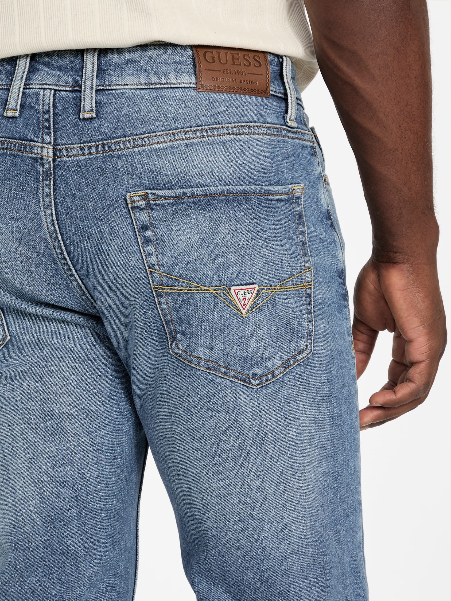Calça jeans reta Eco Mason de corte regular