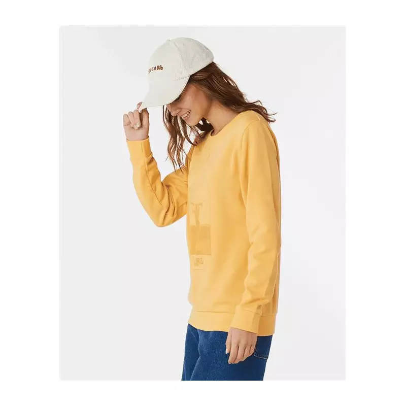 Sweat femme RIPCURL Re-Entry Crew Pastel Orange