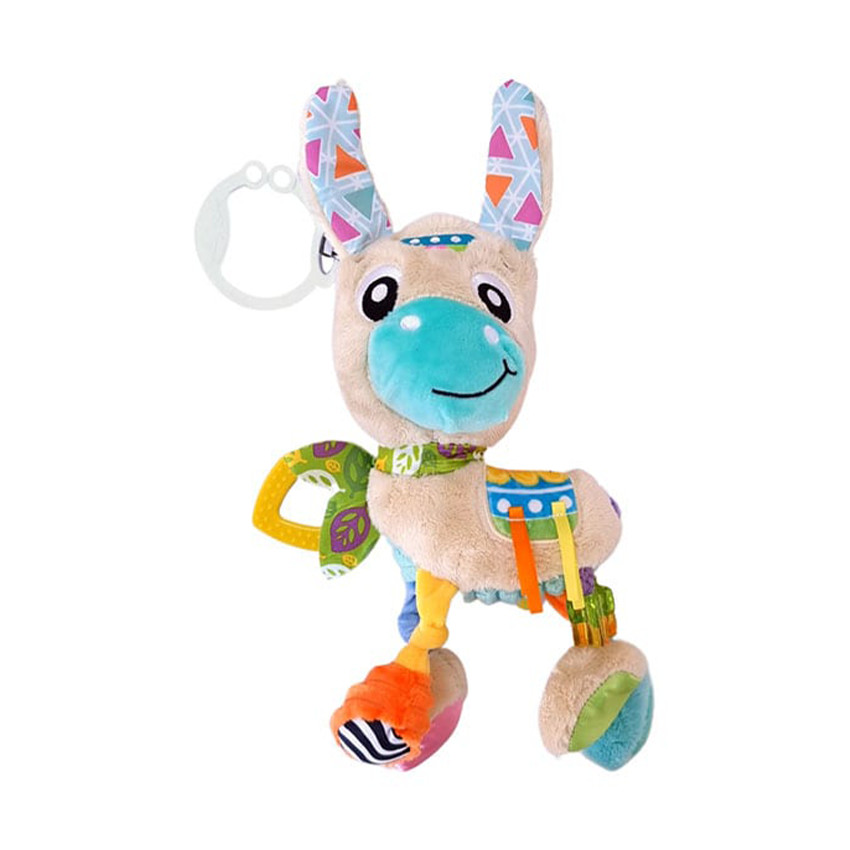 Peluche d'activités sensorielles à suspendre Lupe le lama
