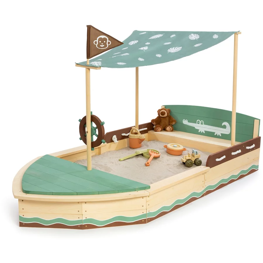 MUDDY BUDDY® Sandkasten Jungle King, natur-salbei-mokka