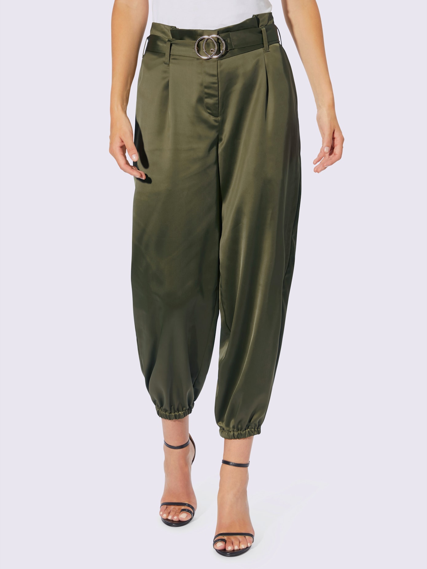 Pantalon joli satin mat brillant