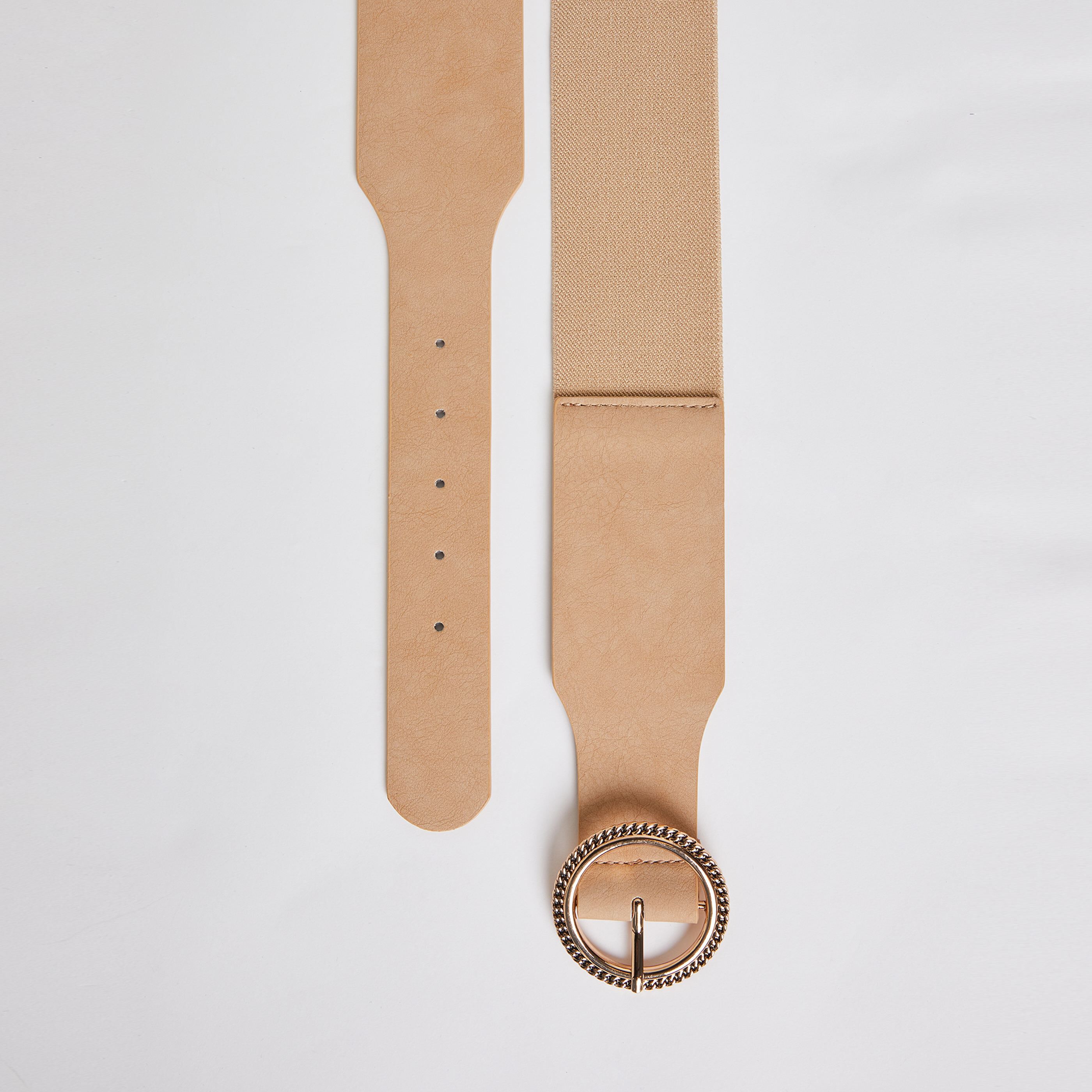 Ceinture large femme - BEIGE