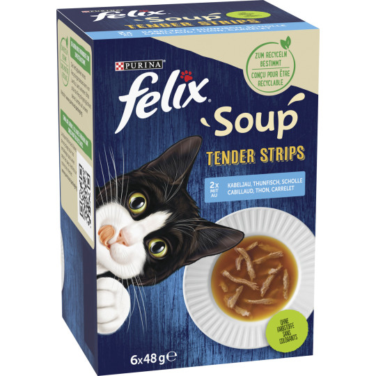 Felix Soup Tender Strips Wasser 6x48G