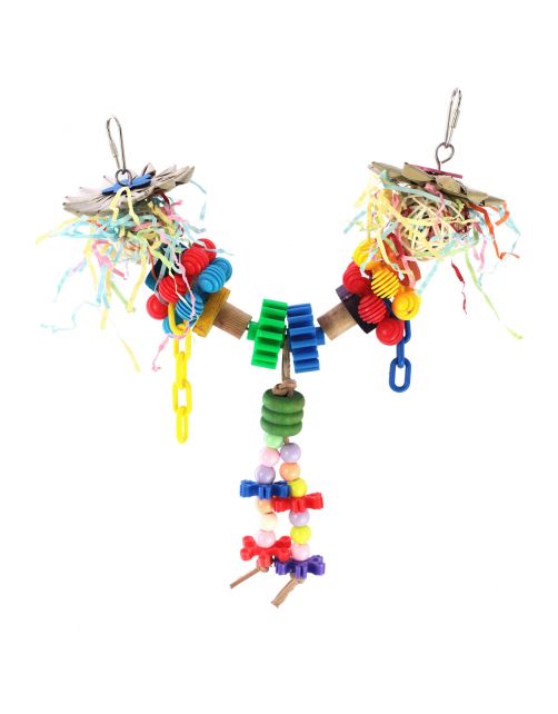 Keddoc Vogelspeelgoed Charming Chain - Vogelspeelgoed - 34x27x4 cm Multi-Color