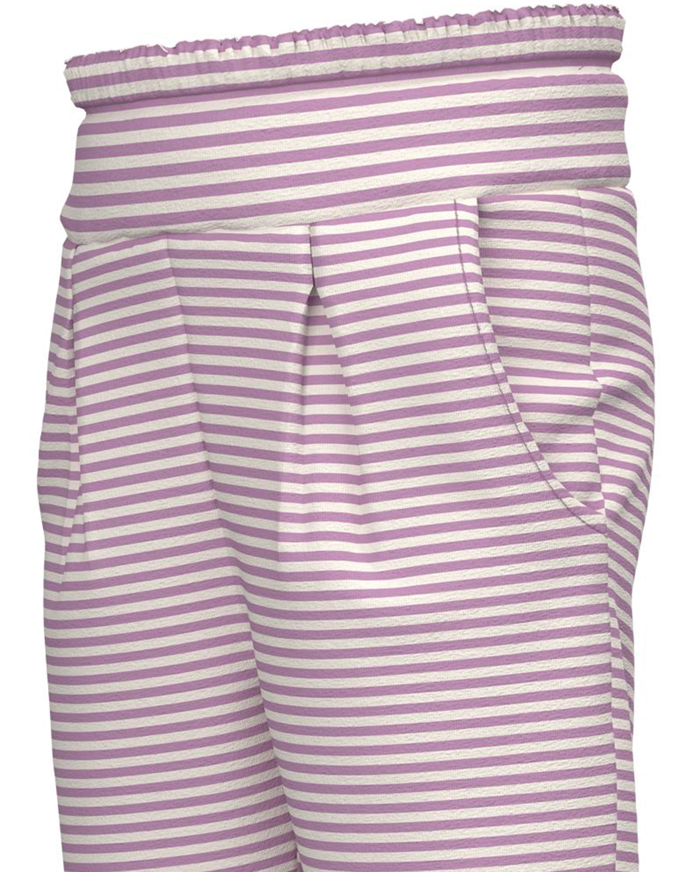 Jerseyhose NMFFANN gestreift in smoky grape