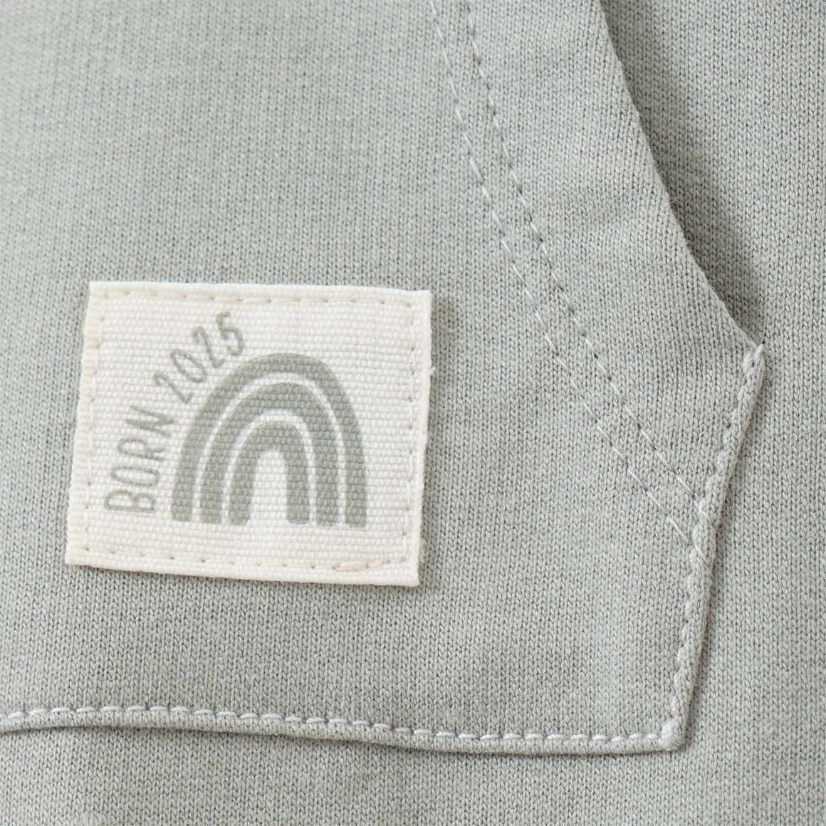 Topomini Pure Collection Newborn Strampler und Langarmshirt Born 2025 salbei / weiss