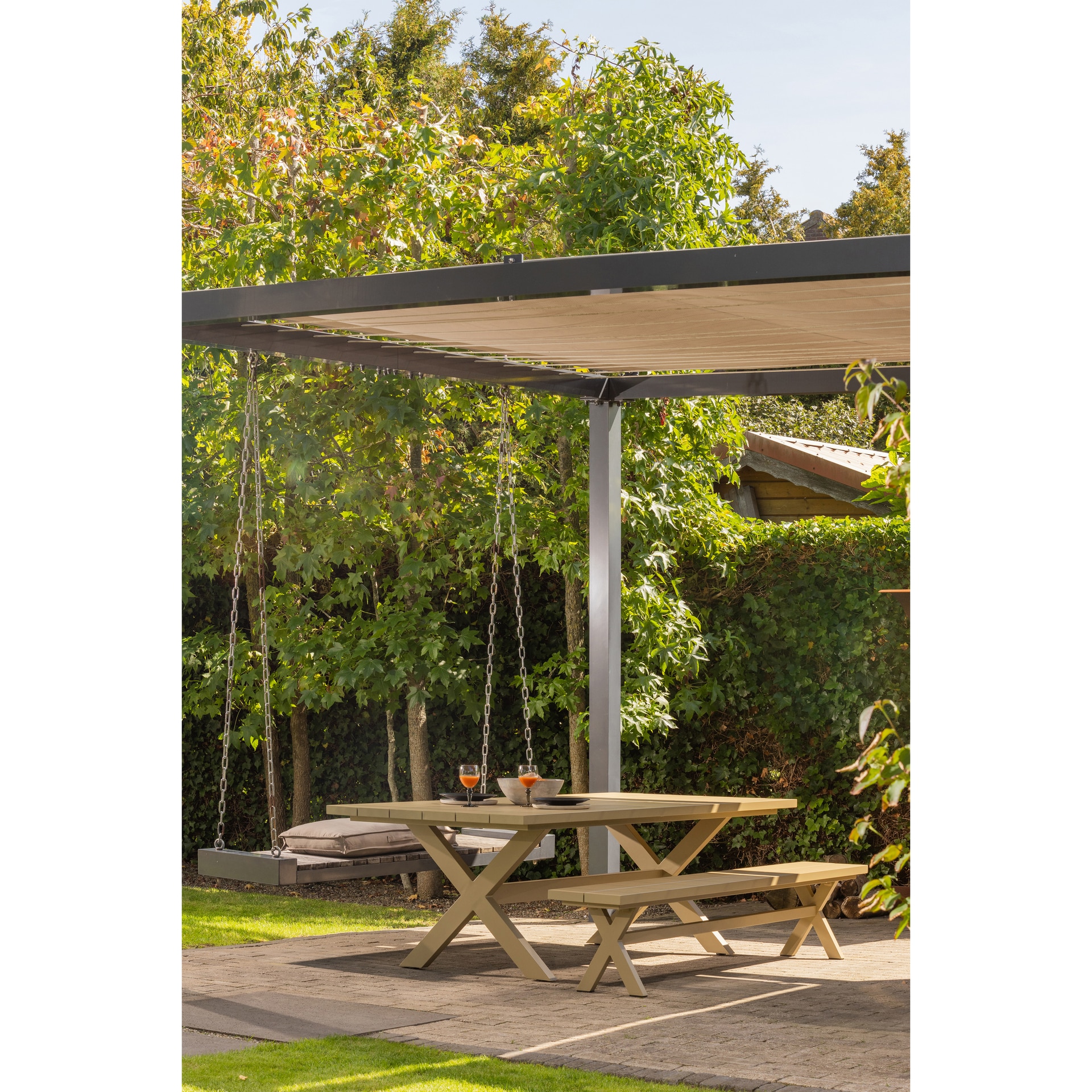 Gartentisch DELTA 220 x 105 cm sandgrün