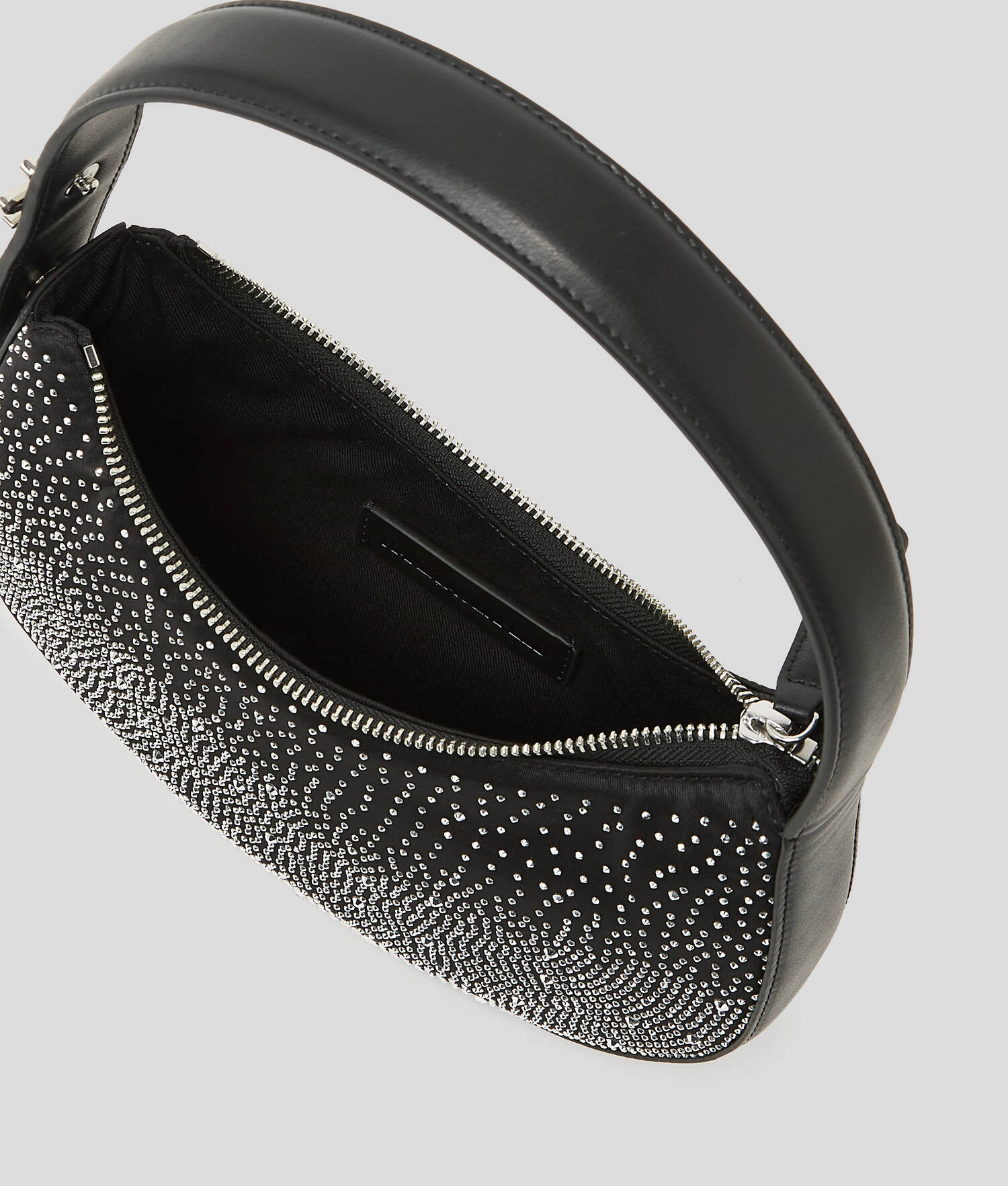 SAC DEMI-LUNE À STRASS K/SOIRÉE - Noir