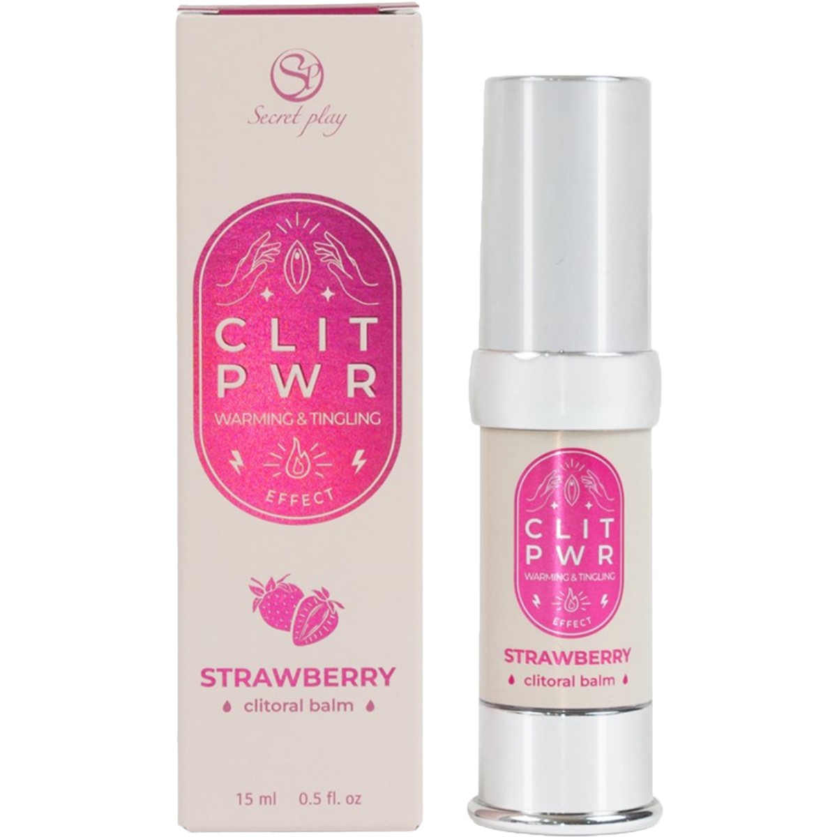 Baume stimulant pour le clitoris - Clit PWR - Fraise - 15 ml