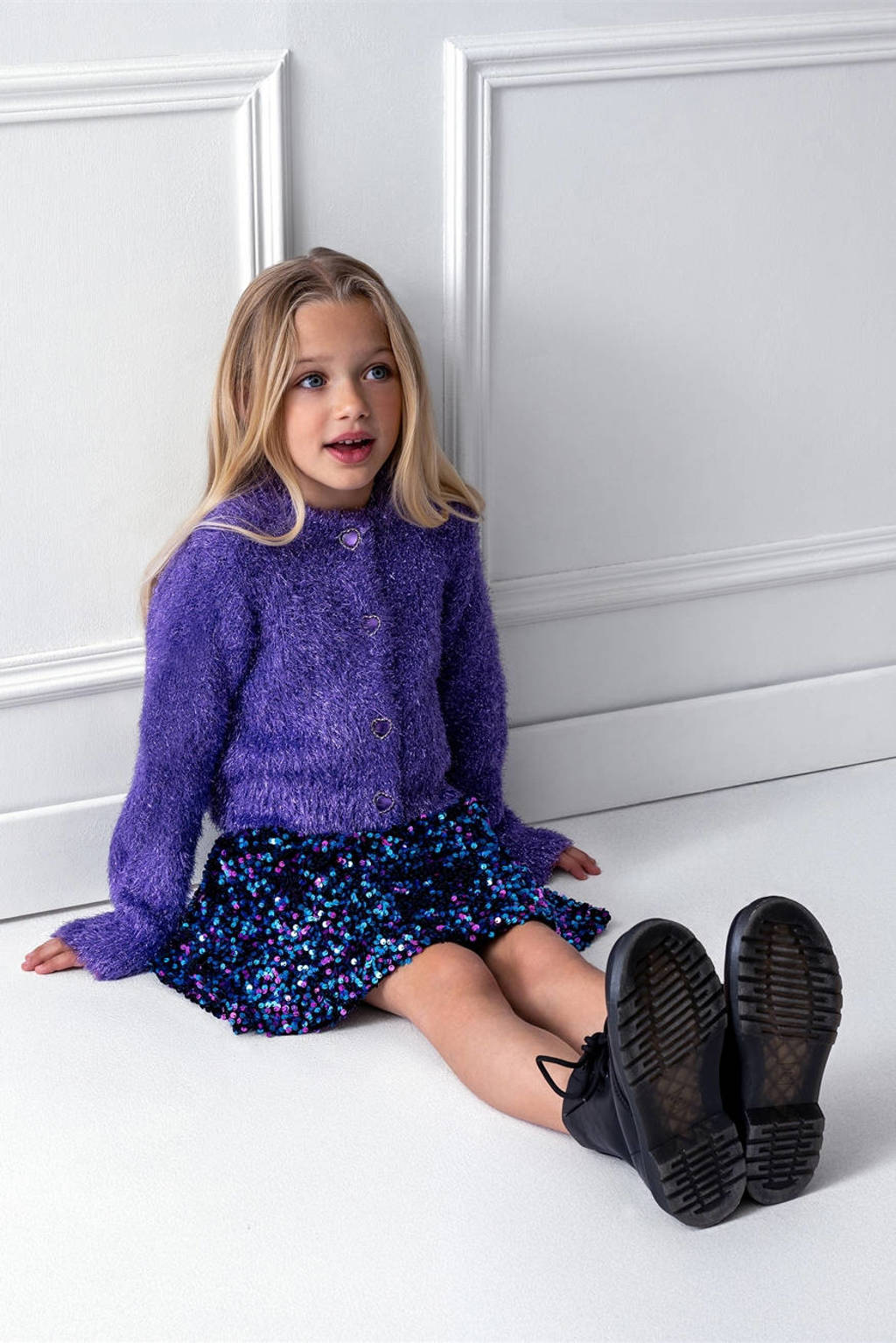 Shoeby gebreid vest paars