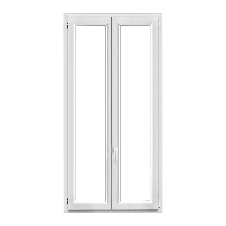 Fenêtre PVC 2 vantaux oscillo-battant GoodHome blanc - 100 x h.195 cm