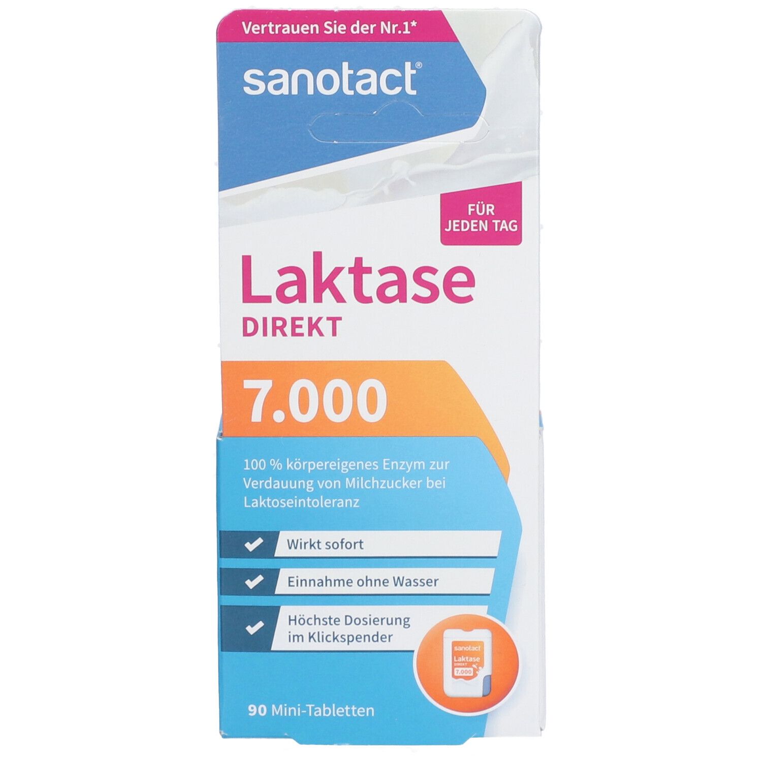 Sanotact Laktase direkt 7.000 Mini Tabletten