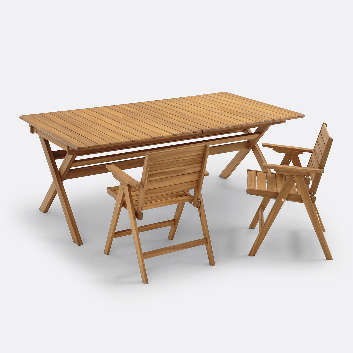 LA REDOUTE INTERIEURS<br>Mesa dobrável para jardim Réalto, acácia, 2 extensões