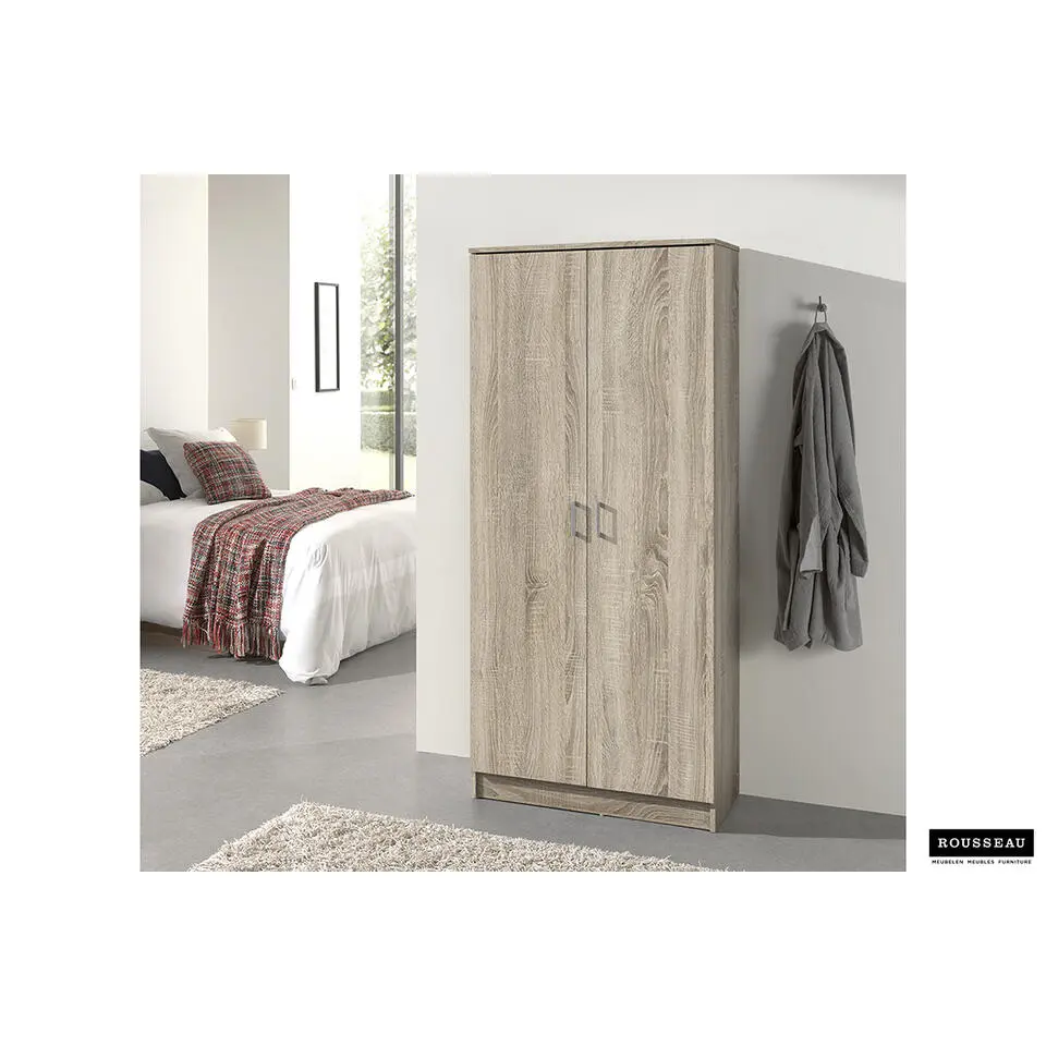 Opbergkast Ray 80cm met 2 deuren en 4 legplanken - sonoma eik