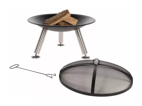 Vasque à feu Chicago Noir Acier 75 cm 85013
