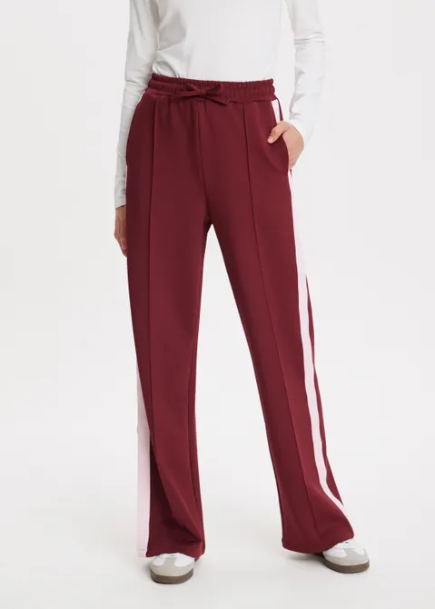 Sweatpants met strepen rood (BORD)