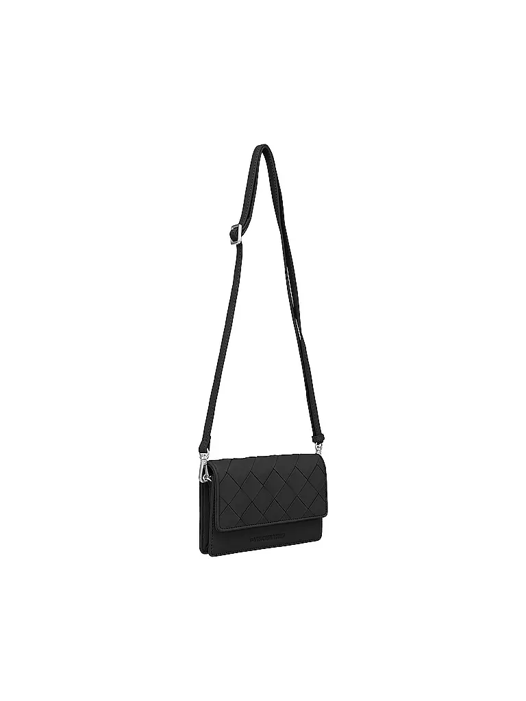 LES VISIONNAIRES Ledertasche - Mini Bag BRIT WEAVE schwarz