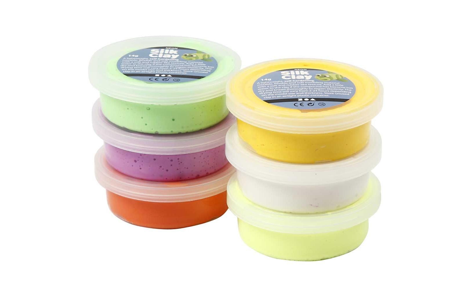 Modellier-Set Silk Clay 6 x14 g MehrfarbigAufbewahrung Silk Clay