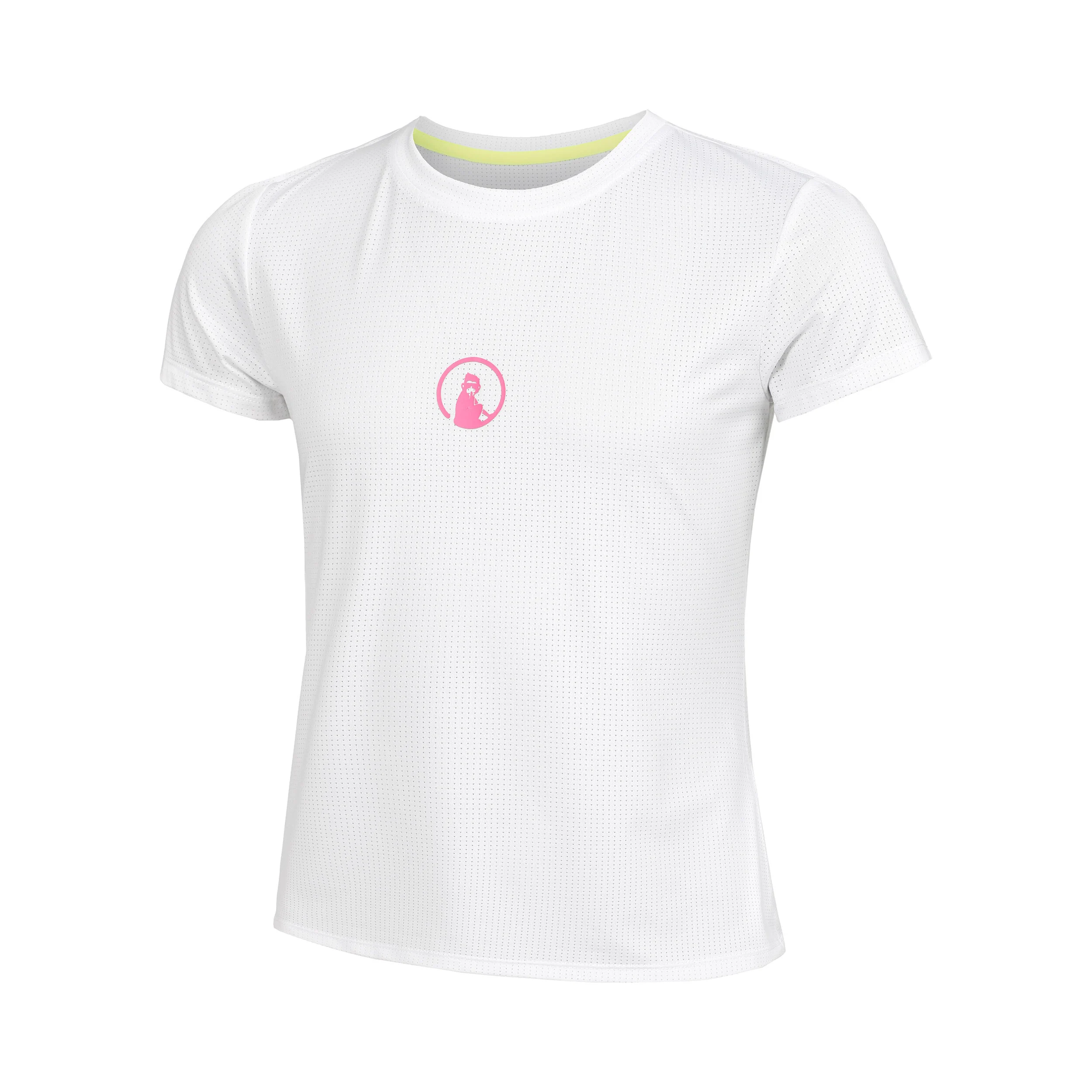 Quiet Please Retriever T-shirt Filles - Blanc , Pink