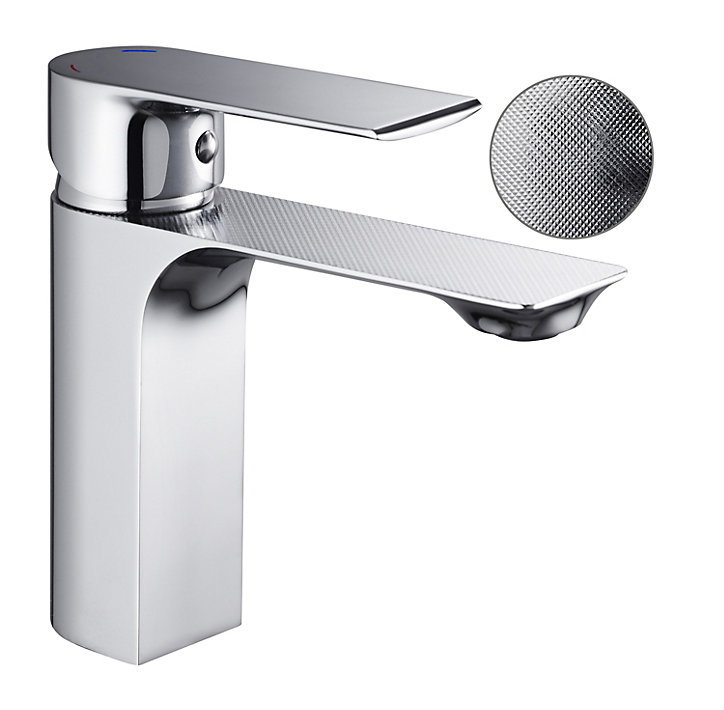 Mitigeur lavabo Hanovre avec vidage en laiton coloris chromé