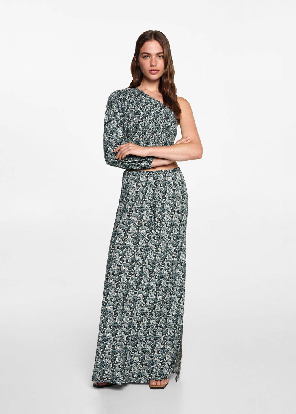 MANGO TEEN maxi rok blauw