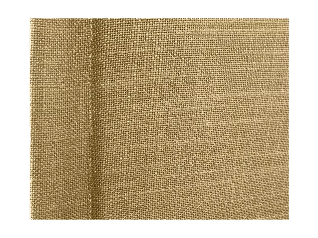 DHOME Tête de lit en lin naturel uni avec passepoils 145x50cm Lits 135/140 - Moutarde