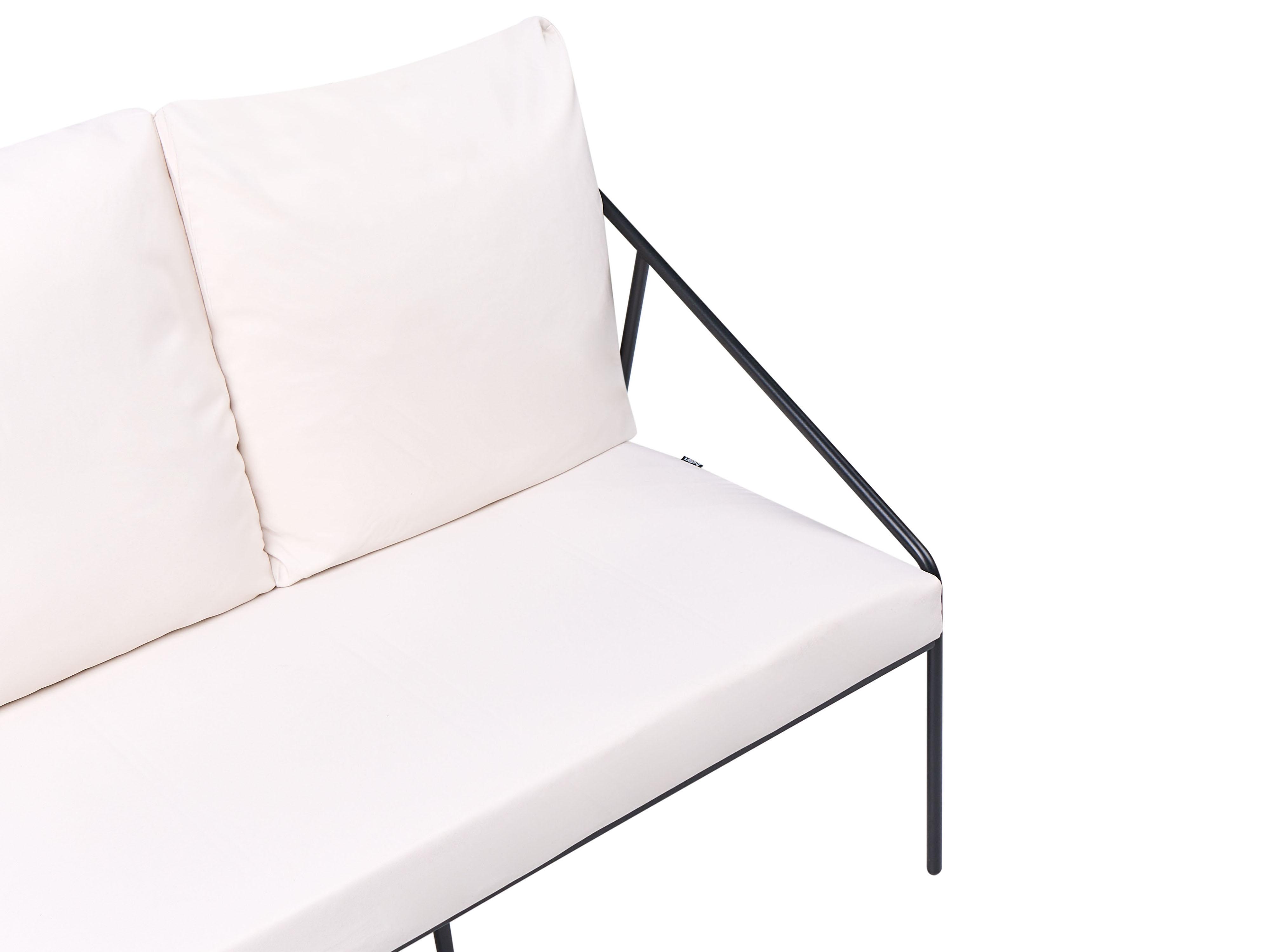 Loungeset met tafel 4-zits USTICA Metaal Zwart