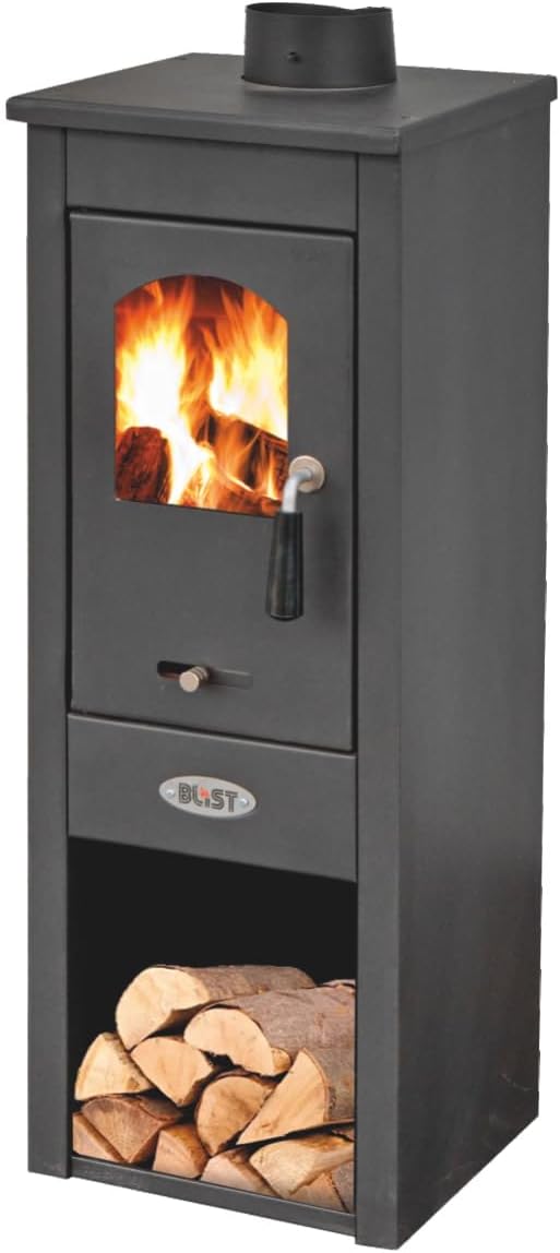 Blist Kaminofen Mod. Lux Lm - Schwarz - Gusseisen - Holz - 7 kW