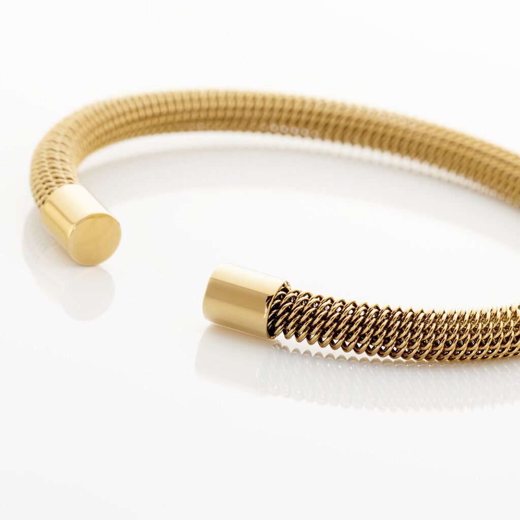 Bracelet Jonc Acier Doré Sibil