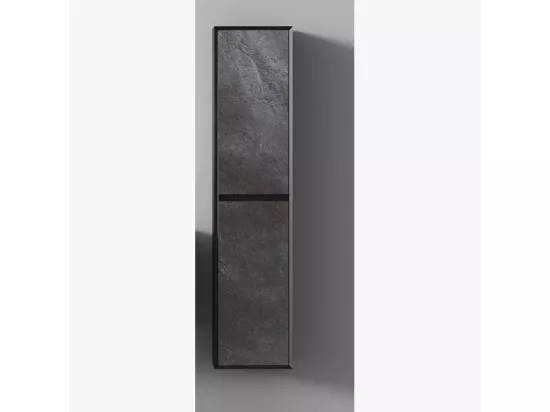 Colonne de salle de bain 160 cm noir Aquasasso