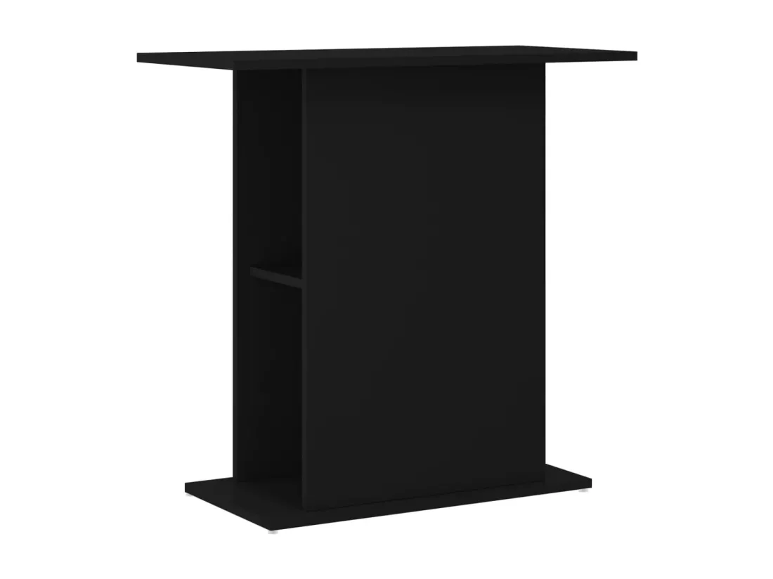 Support pour aquarium noir 75x36x72,5 cm bois d'ingénierie