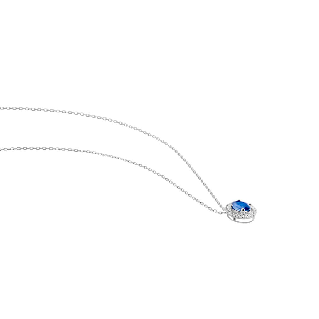 Collier Or Blanc Goulwen Saphir Et Diamants