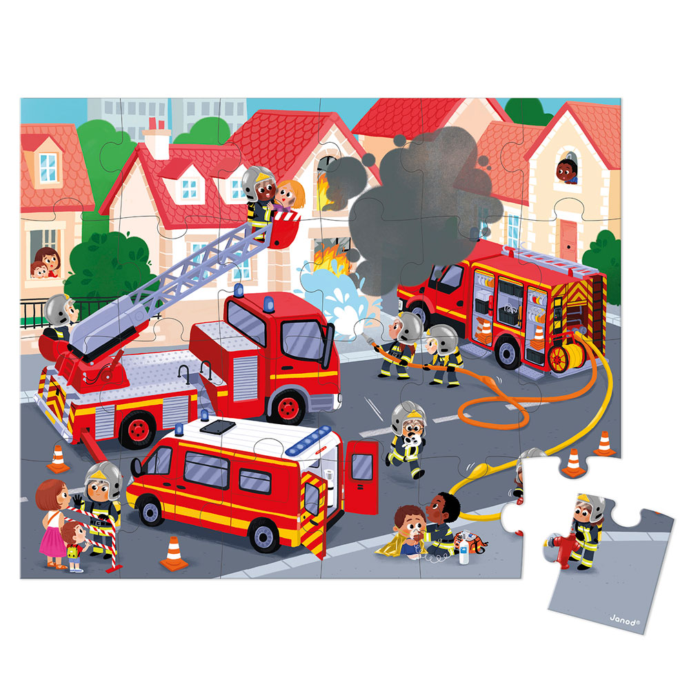 Janod Puzzel - De Brandweer, 24st.