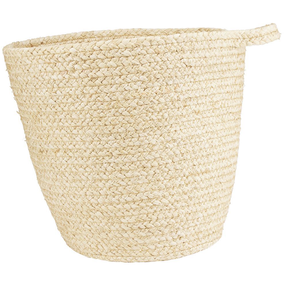 Panière ronde osier tressé naturel à suspendre Ø30xH30 cm