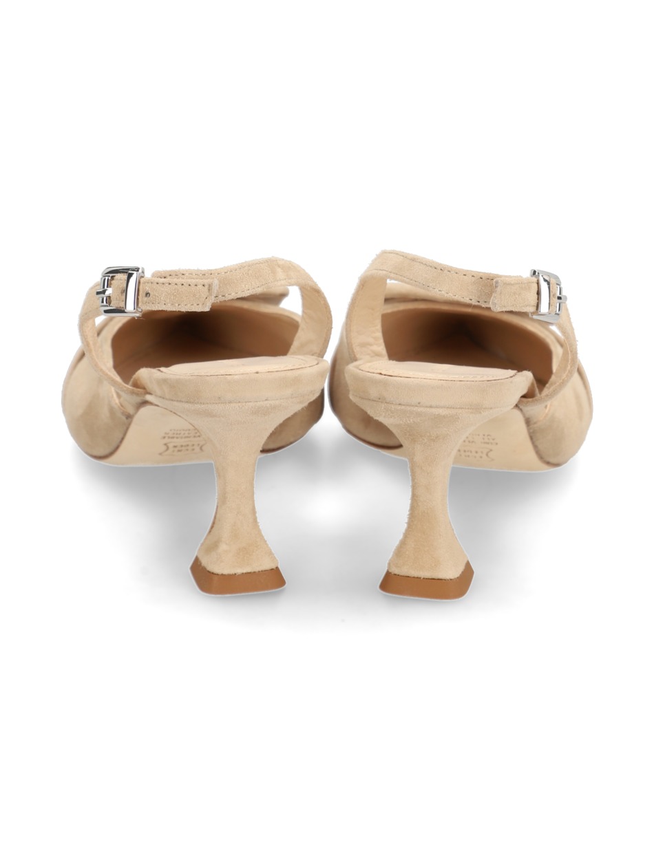 Veloursleder Slingpumps