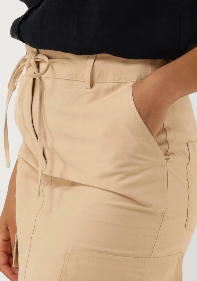 ANOTHER LABEL beige another label maxirok imane skirt