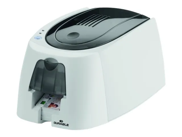 DURABLE DURACARD ID 300 - Plastikkortprinter - farve - blæksubliminering/termisk transfer - CR-80 Card (85.6 x 54 mm) - 260 x 300 dpi - op til 325 kort/time (mono) / op til 95 kort/time (farve) - kapacitet: 25 kort - USB 2.0