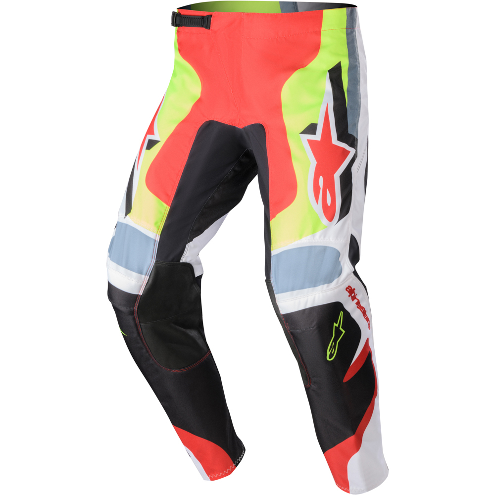 Alpinestars - Pantalon Fluid Agent Rouge / Jaune fluo / Noir / Blanc