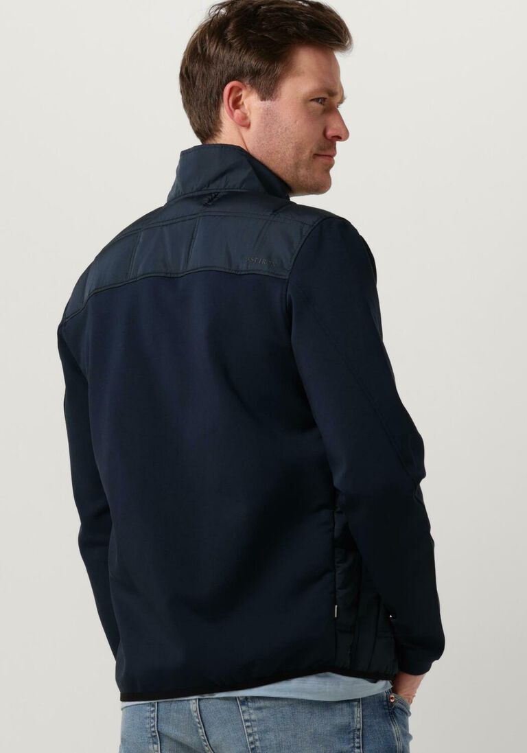 CAST IRON donkerblauwe cast iron jack bomber jacket cotton polar fleece