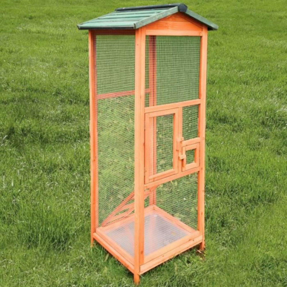 Cage a oiseaux titi - 65x65x165cm - bois