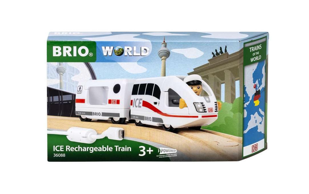 BRIO World Train ICE RechargeableReisezug mit wiederaufladbarem Akku