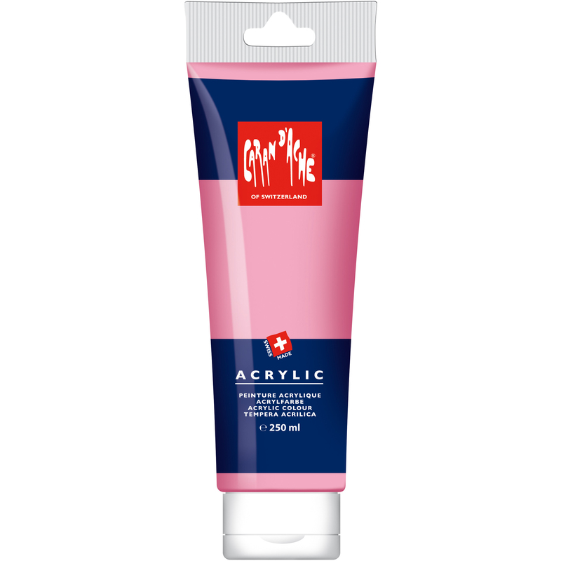 Caran d'Ache Acrylfarbe, 250 ml, rosa, 1 Stück