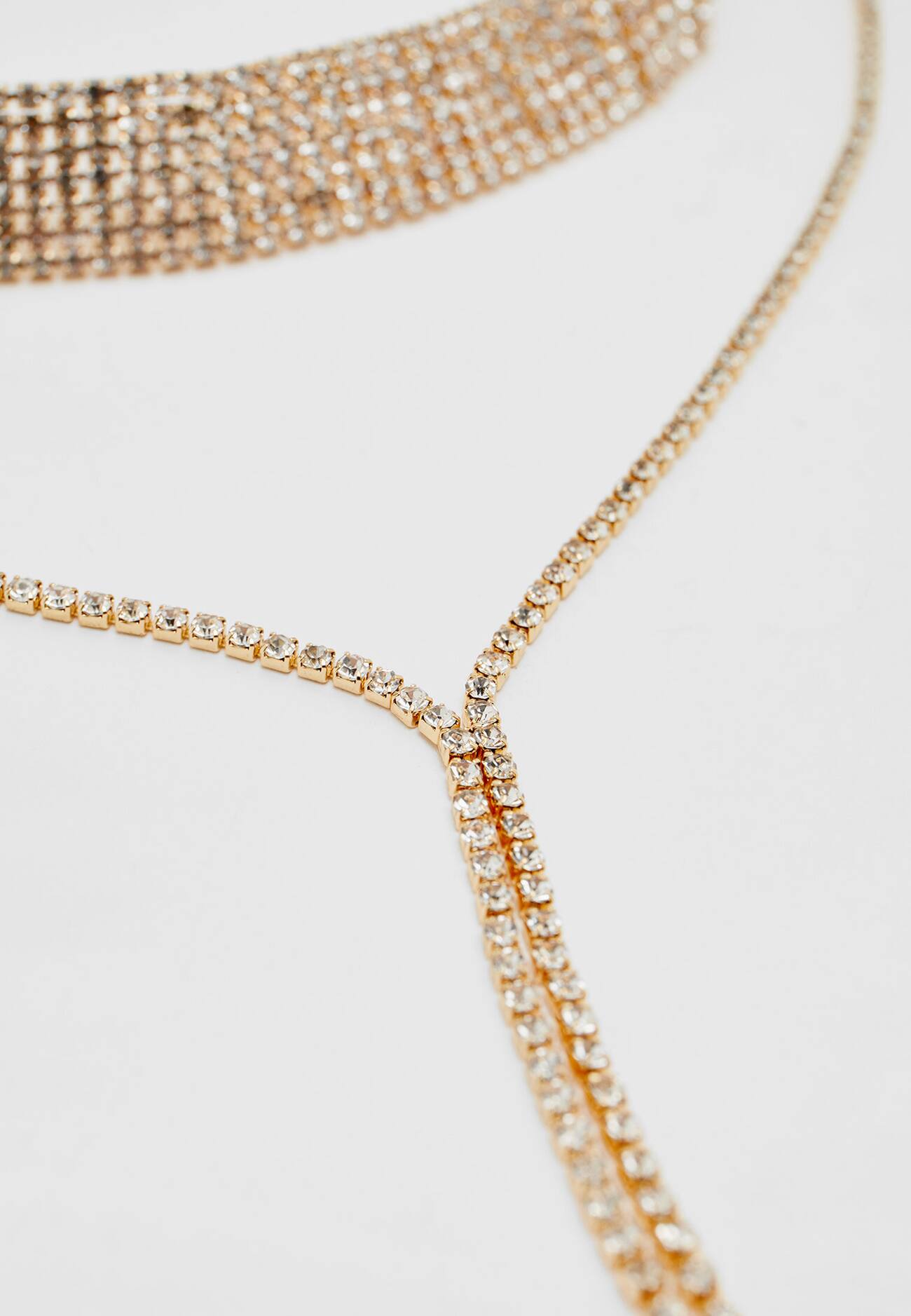 Conjunto de 2 colares com strass