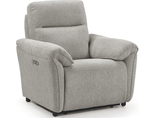 CONCEPT1 - Canapé tissu Barbados gris 3 places électrique + Fauteul élect