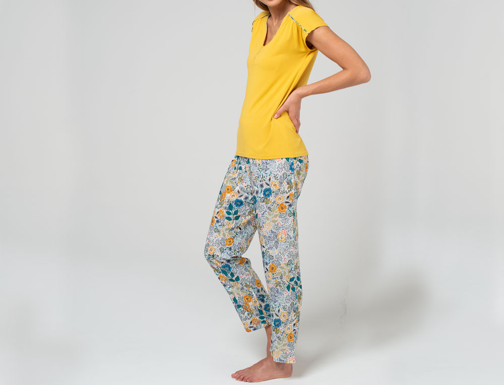 Pyjama femme-Fleurs de Tiaré