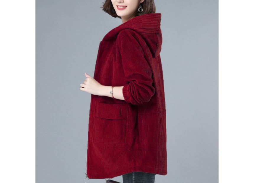 ZIMO - Corduroy capuchonjack met rits